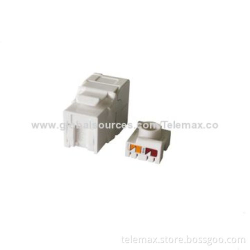 Tooless Keystone Jack with Voltage Rating of 125V AC RMSNew